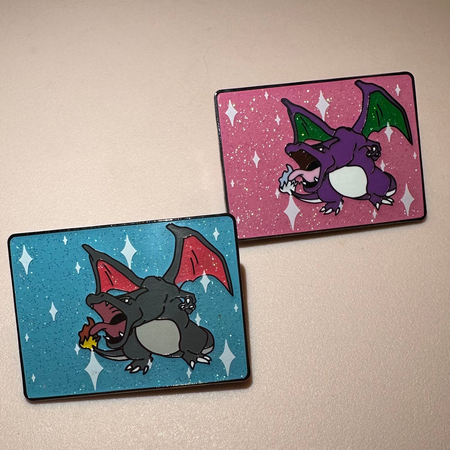 TCG: Charizard 2 pin set (Shiny)